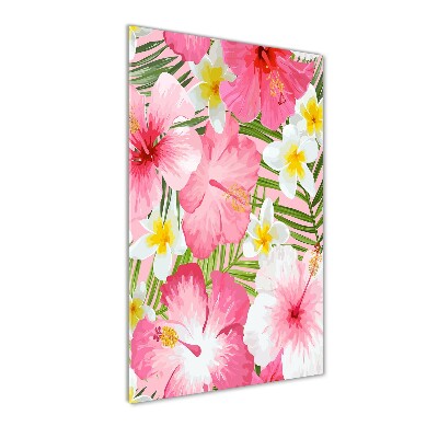 Staand plexiglas foto Tropische bloemen