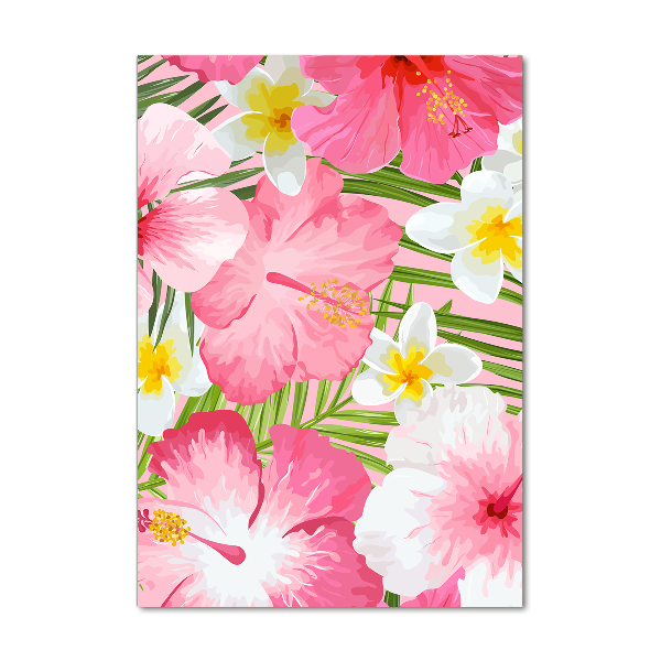 Staand plexiglas foto Tropische bloemen