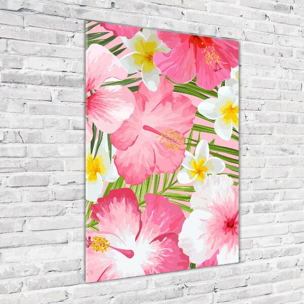 Staand plexiglas foto Tropische bloemen