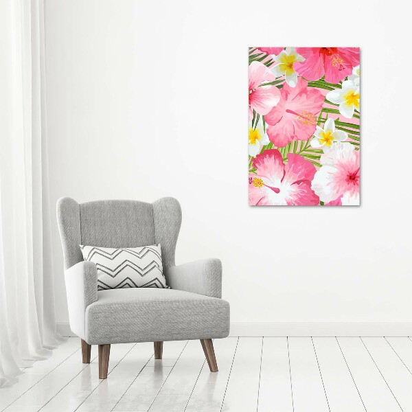 Staand plexiglas foto Tropische bloemen