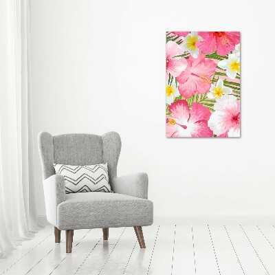 Staand plexiglas foto Tropische bloemen