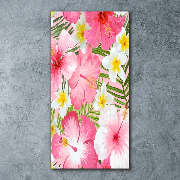 Staand plexiglas foto Tropische bloemen