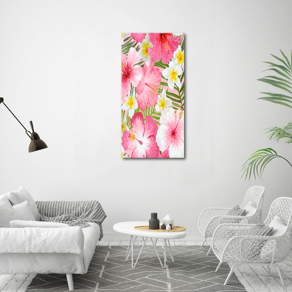 Staand plexiglas foto Tropische bloemen