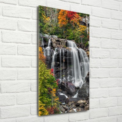 Staand foto plexiglas Waterval in de herfst