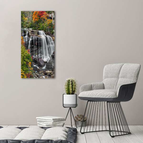 Staand foto plexiglas Waterval in de herfst