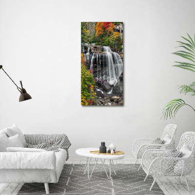 Staand foto plexiglas Waterval in de herfst
