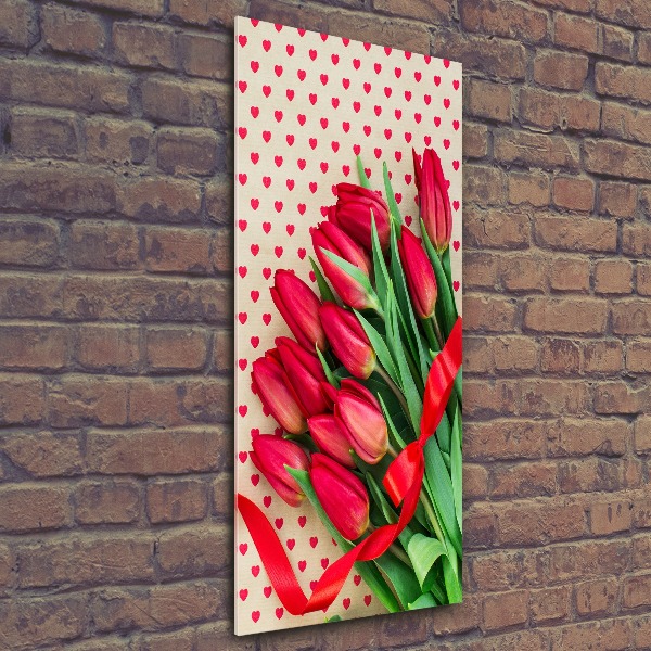 Staand plexiglas foto Rode tulpen