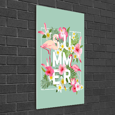 Staand foto in plexiglas Vakanties en flamingo's