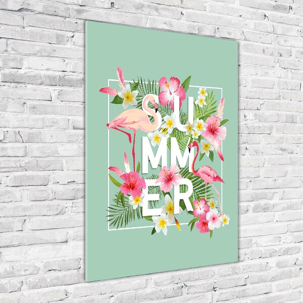 Staand foto in plexiglas Vakanties en flamingo's
