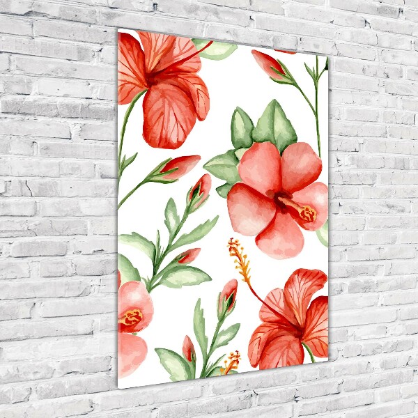 Staand foto in plexiglas Tropische bloemen