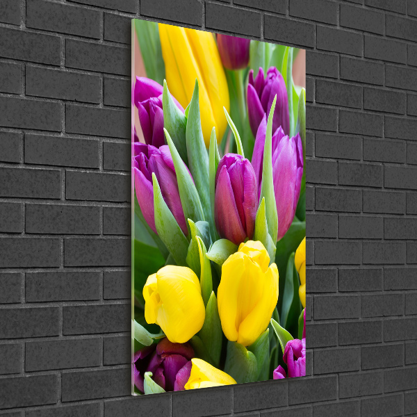 Staand foto op plexiglas Kleurrijke tulpen