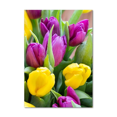 Staand foto op plexiglas Kleurrijke tulpen