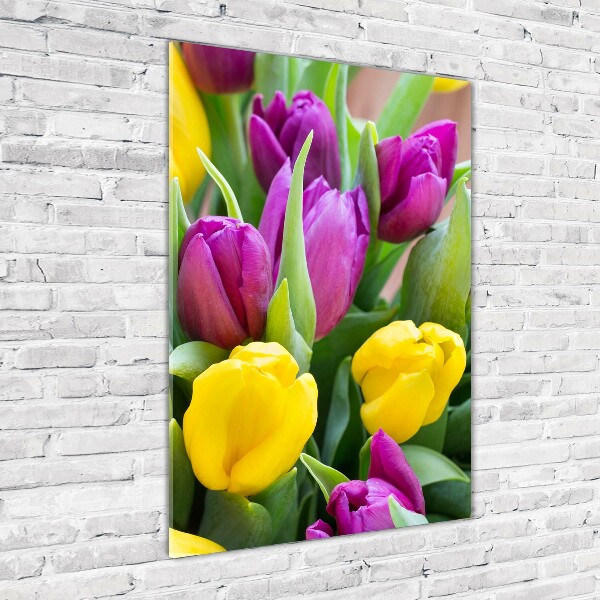 Staand foto op plexiglas Kleurrijke tulpen