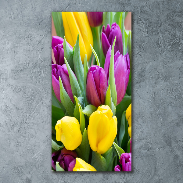 Staand foto op plexiglas Kleurrijke tulpen