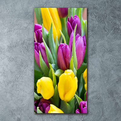 Staand foto op plexiglas Kleurrijke tulpen