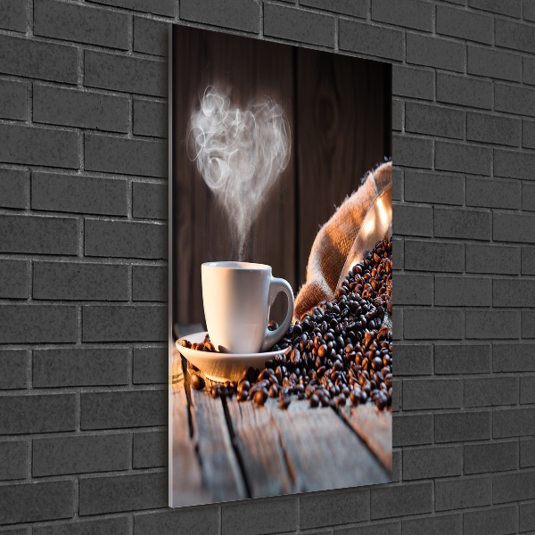 Staand foto in plexiglas Een kopje koffie