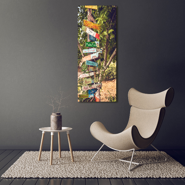 Staand foto op plexiglas Wegwijzer