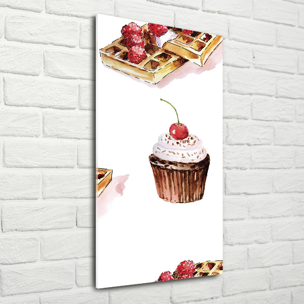 Staand foto in plexiglas Muffins en wafels
