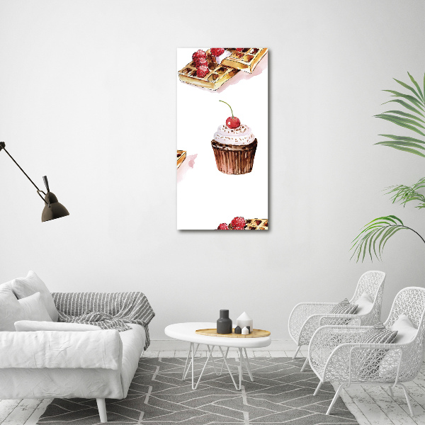 Staand foto in plexiglas Muffins en wafels