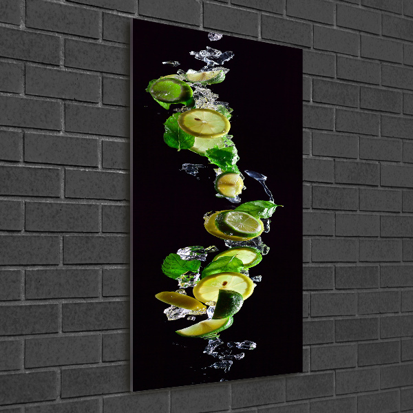 Foto obraz szkło akryl pionowy Limonki i cytryny