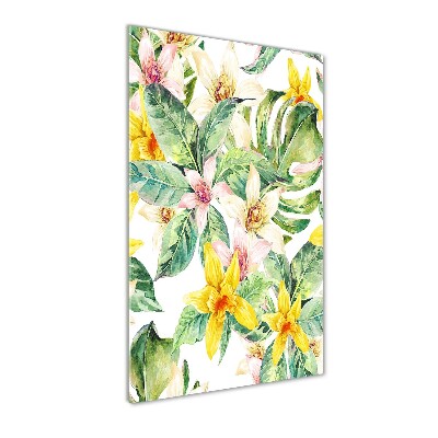 Staand foto in plexiglas Tropische bloemen