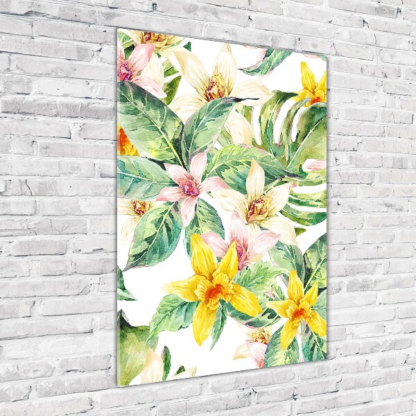 Staand foto in plexiglas Tropische bloemen