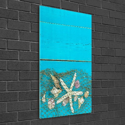 Staand foto plexiglas Schelpen en zeesterren
