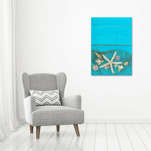 Staand foto plexiglas Schelpen en zeesterren