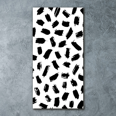 Foto obraz na ścianę akryl pionowy Czarno-białe plamy