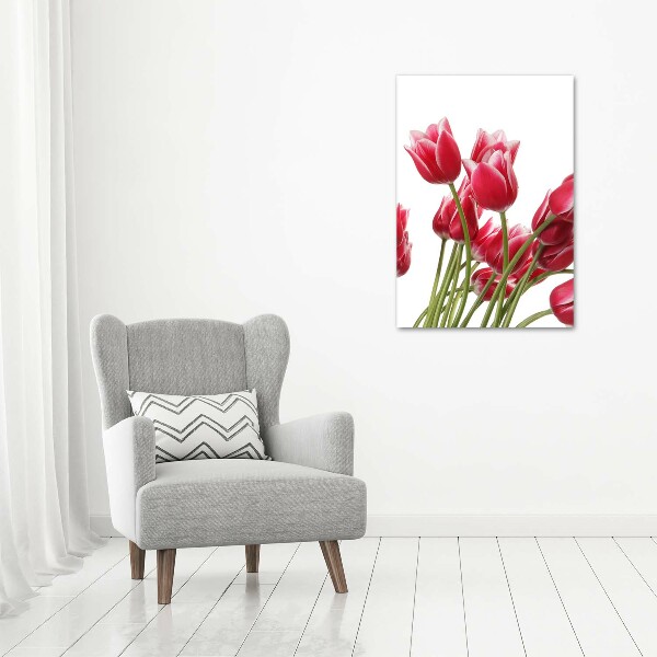 Staand plexiglas foto Rode tulpen