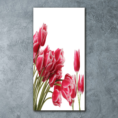 Staand plexiglas foto Rode tulpen