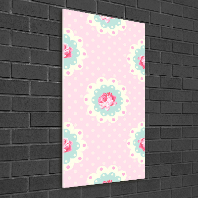 Fotoobraz na ścianę szkło akrylowe pionowy Róże