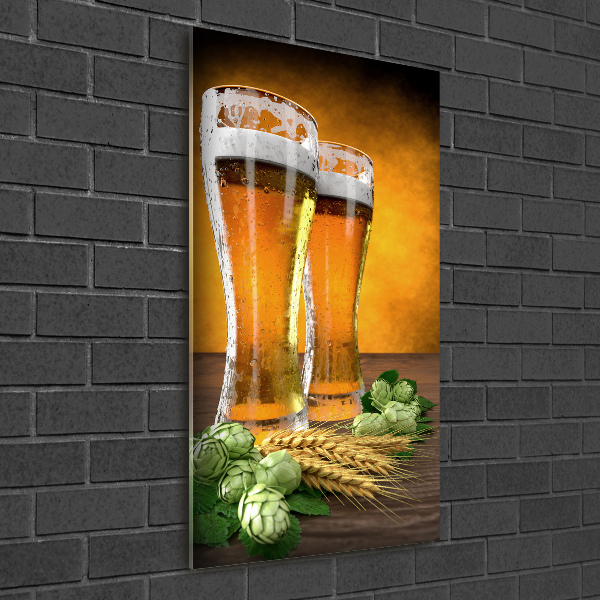 Staand foto plexiglas Twee glazen bier