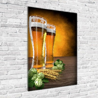 Staand foto plexiglas Twee glazen bier