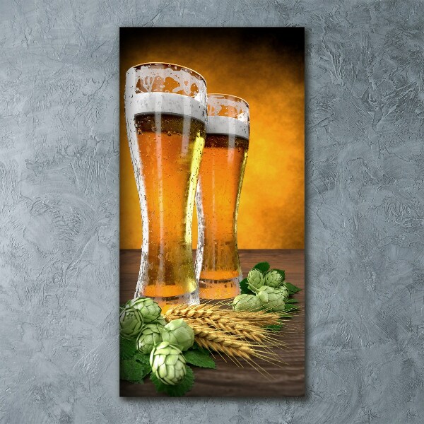 Staand foto plexiglas Twee glazen bier