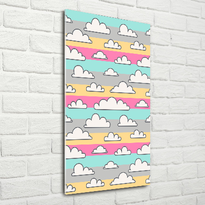 Staand foto plexiglas Kleurrijke wolken op de achtergrond