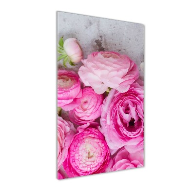 Staand plexiglas foto Roze boterbloemen