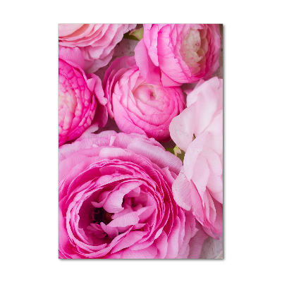 Staand plexiglas foto Roze boterbloemen