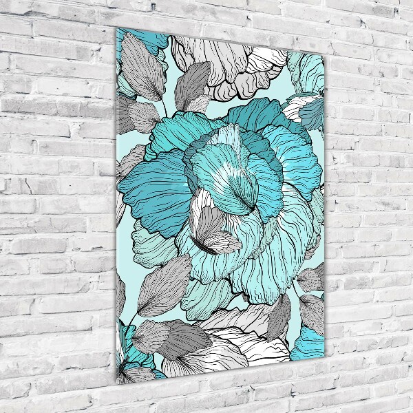 Staand foto in plexiglas Bloemenpatroon