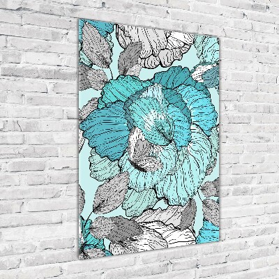 Staand foto in plexiglas Bloemenpatroon