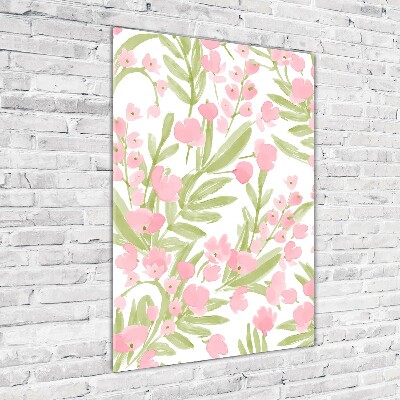 Staand foto op plexiglas Roze bloemen