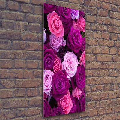Staand foto op plexiglas Roze rozen