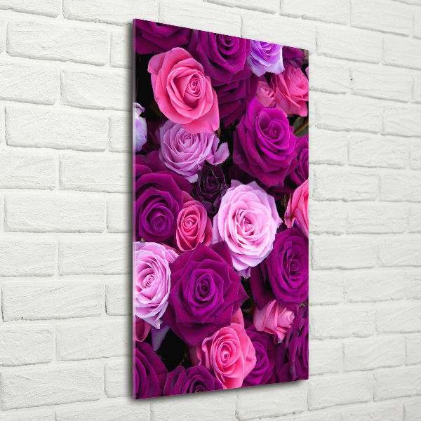Staand foto op plexiglas Roze rozen
