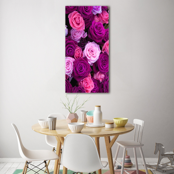 Staand foto op plexiglas Roze rozen