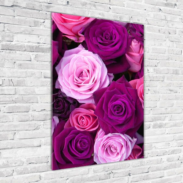 Staand foto op plexiglas Roze rozen