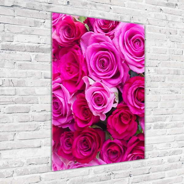 Staand plexiglas foto Roze rozen