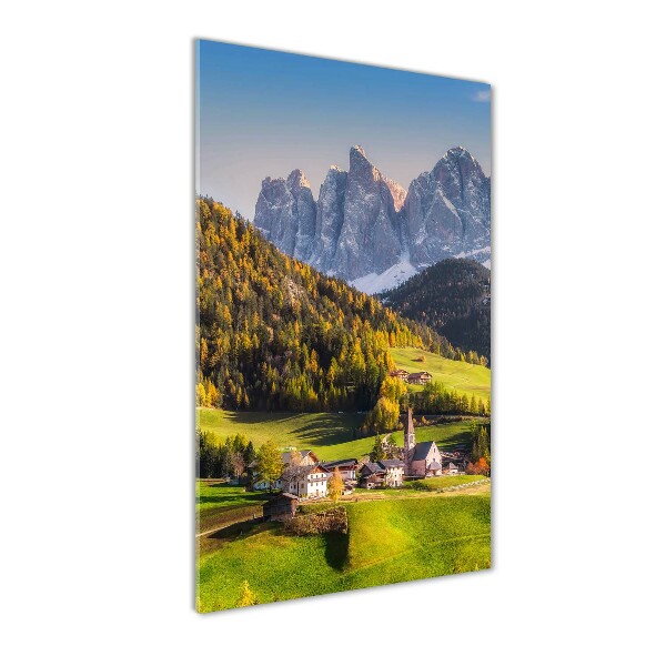 Staand plexiglas foto Een stad in de bergen