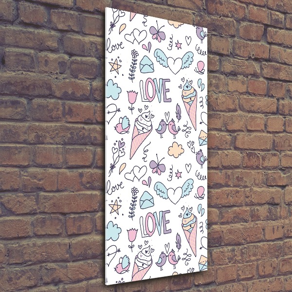 Staand foto in plexiglas Romantisch patroon