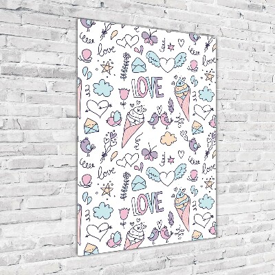 Staand foto in plexiglas Romantisch patroon