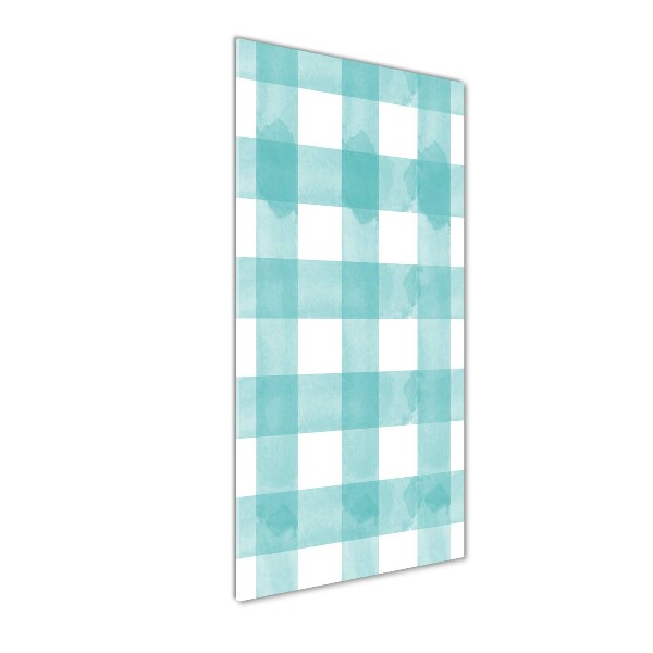 Staand foto in plexiglas Blauw geblokt